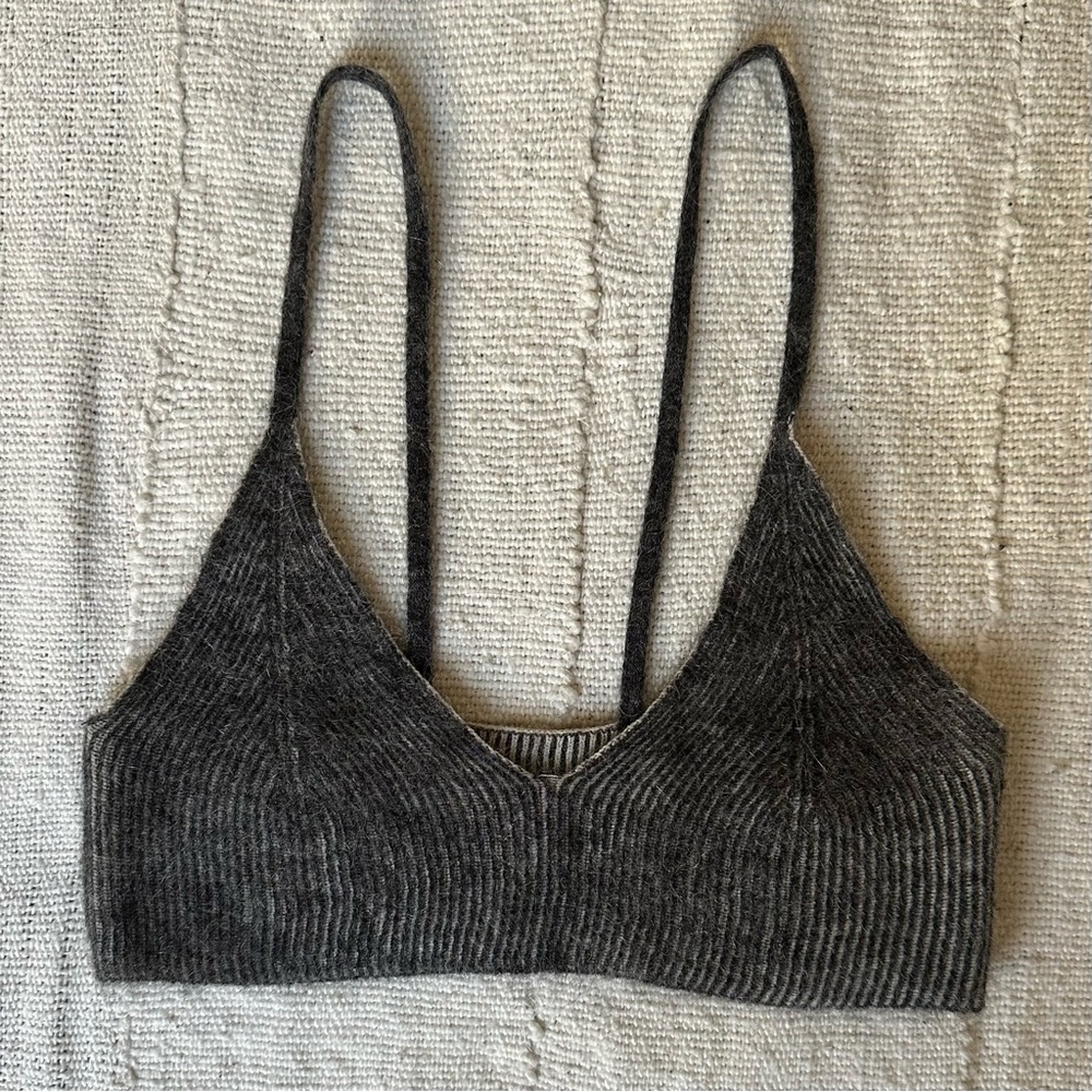 JACQUEMUS VALENSOLE MOHAIR BLEND BRA TOP